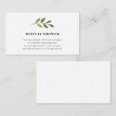 Display Baby Showingkarte Begleitkarte (Vorne/Hinten)