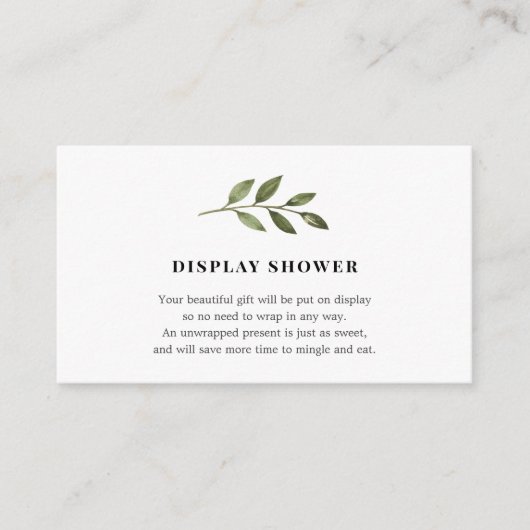 Display Baby Showingkarte Begleitkarte (Vorderseite)