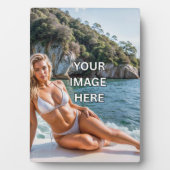 DISPLAY! 🖼️ Benutzerdefinierte Tischplakette mit  Fotoplatte (Vorderseite)