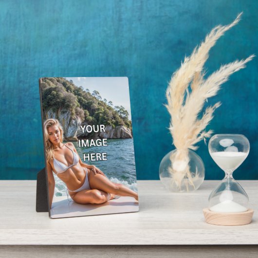 DISPLAY! 🖼️ Benutzerdefinierte Tischplakette mit  Fotoplatte (Seite)