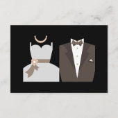 Display Bridal Polterabend Bridge & Groom Begleitkarte (Rückseite)