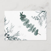 Display Bridal Polterabend Greenery Eukalyptus Begleitkarte (Rückseite)