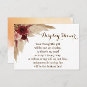 Display Bridal Polterabend Pampas Grass Begleitkarte (Vorne/Hinten)