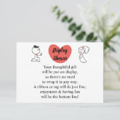 Display Bridal Polterabend Wedding Couple  Begleitkarte (Stehend Vorderseite)