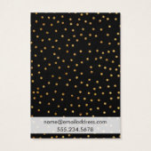 Display-Cards für Gold Confetti und Black Earring (Rückseite)