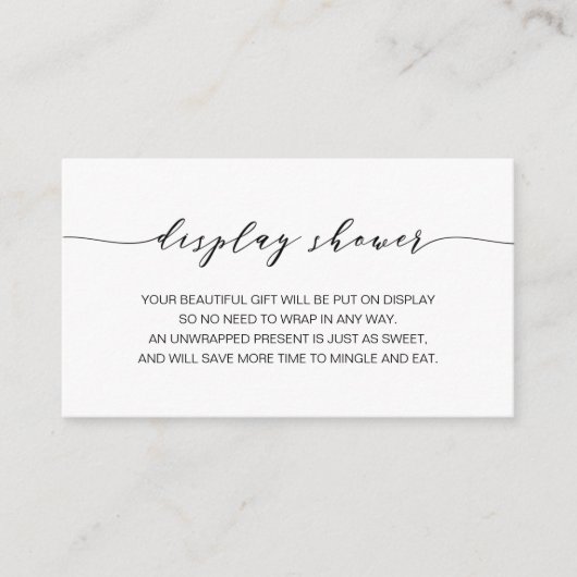 Display Dusche Babysteckkarte Begleitkarte (Vorderseite)