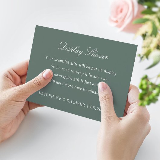 Display Dusche benutzerdefinierte Farben Forest Gr RSVP Karte