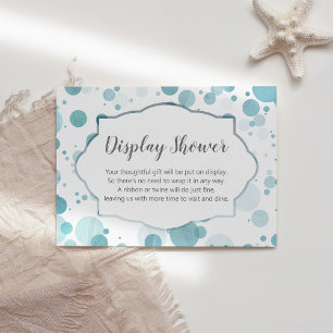 Display Dusche Blue White Confetti Baby Boy Begleitkarte