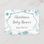 Display Dusche Blue White Confetti Baby Boy Begleitkarte (Rückseite)