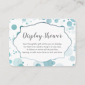 Display Dusche Blue White Confetti Baby Boy Begleitkarte (Vorderseite)