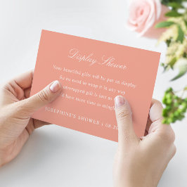 Display Dusche Custom Colors Lachs RSVP Karte