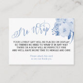 Display Dusche Dusty Blue Floral No Wrap Begleitkarte (Vorderseite)