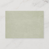 Display Dusche Dusty Pink Rose Sage Green Baby Begleitkarte (Rückseite)
