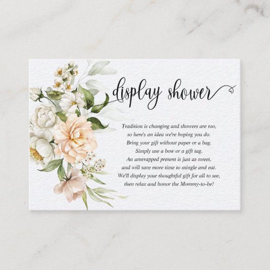 Display Dusche Dusty Pink Rose Sage Green Baby Begleitkarte (Vorderseite)