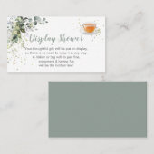 Display Dusche Enclosure Baby ist eine Braukarte Platzkarte (Vorne/Hinten)