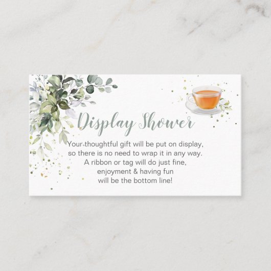 Display Dusche Enclosure Baby ist eine Braukarte Platzkarte (Vorderseite)