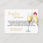 Display Dusche Erdbeeren und Champagner Begleitkarte (Vorderseite)