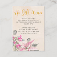 Display Dusche Gold Kalligrafie Pink Winter Floral
