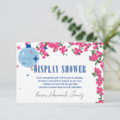 Display Dusche Griechisch Bougainvillea Brautparty Begleitkarte (Stehend Vorderseite)