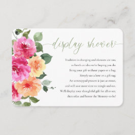 Display Dusche heißen rosa orangefarbene leuchtend Begleitkarte