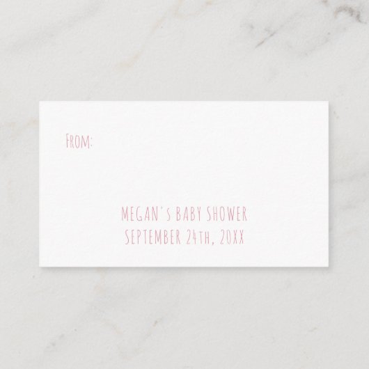 Display-Dusche kein Geschenk Wrap Gedicht Stars Cl Begleitkarte (Rückseite)