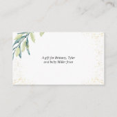 Display-Dusche Kein Wrap Green Foliage Gold Spritz Begleitkarte (Rückseite)