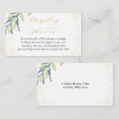 Display-Dusche Kein Wrap Green Foliage Gold Spritz Begleitkarte (Vorne/Hinten)