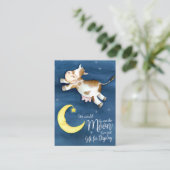 Display Dusche Kuh sprang über die Mondkunst Begleitkarte (Stehend Vorderseite)