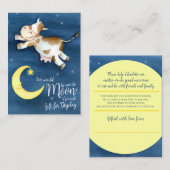 Display Dusche Kuh sprang über die Mondkunst Begleitkarte (Vorne/Hinten)