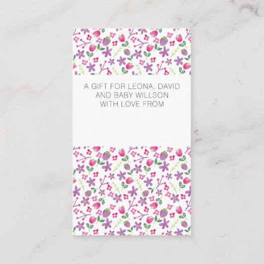 Display Dusche No Wrap Gedicht Little Lamb Begleitkarte (Rückseite)