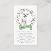 Display Dusche No Wrap Gedicht Little Lamb Begleitkarte (Vorderseite)