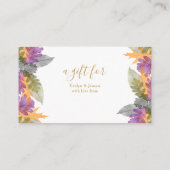 Display Dusche Oktober Blätter farbenfrohe Foliage Begleitkarte (Rückseite)