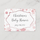 Display Dusche Rosa Weißer Konfetti Begleitkarte (Rückseite)