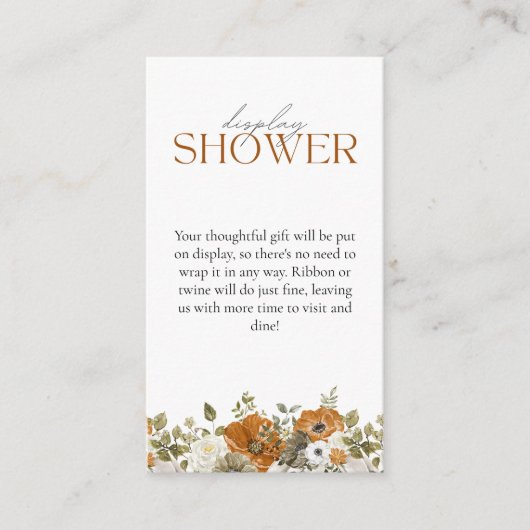 Display-Dusche sinkt im Brautparty Liebe Begleitkarte (Vorderseite)