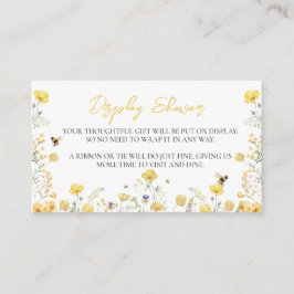 Display Dusche Wildblume Blumenschmuck Begleitkarte