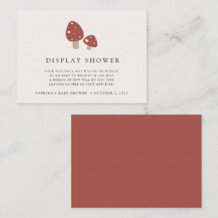 Display-Duschenschließung   Fall Mushrooms Begleitkarte