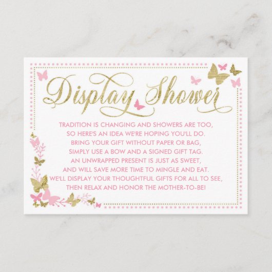 Display-Duschkarte, Schmetterlingswaage Begleitkarte (Vorderseite)