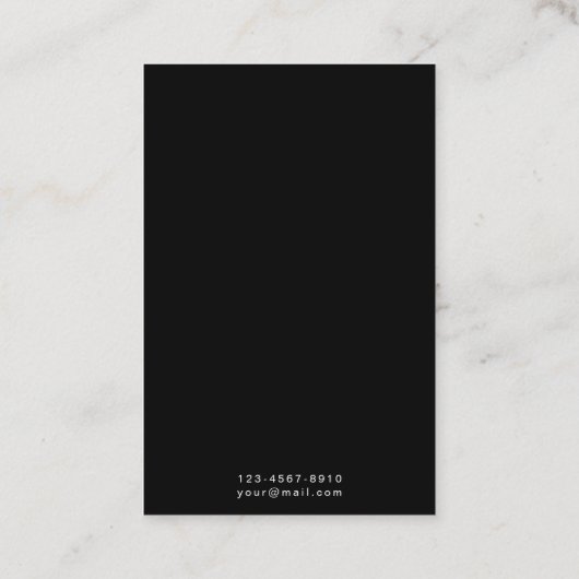 Display Earring Black Color Visitenkarte (Rückseite)