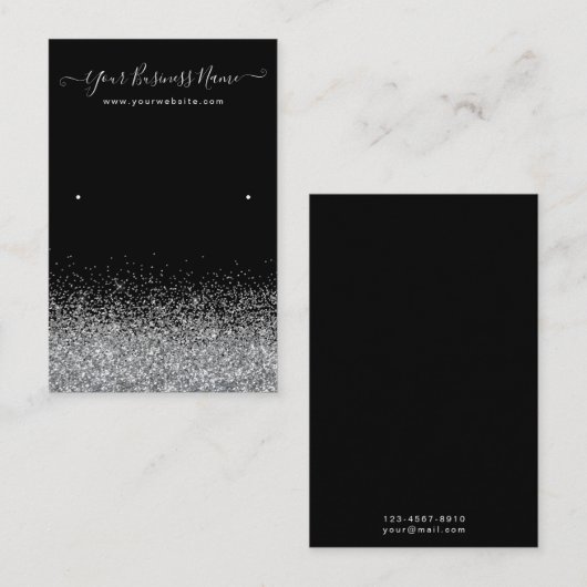 Display Earring Black Color Visitenkarte (Vorne/Hinten)