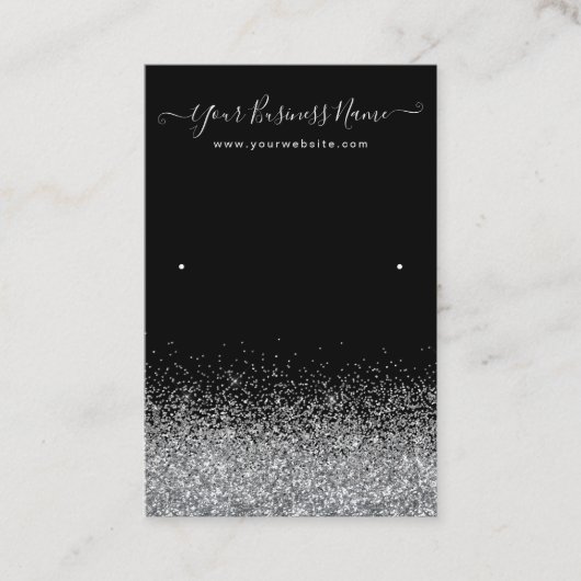 Display Earring Black Color Visitenkarte (Vorderseite)