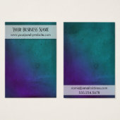 Display-Karte für den lila Aquamarinen Holzkörner (Vorne & Hinten)