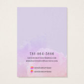 Display-Karte für den Wasserfarbensplash (Rückseite)