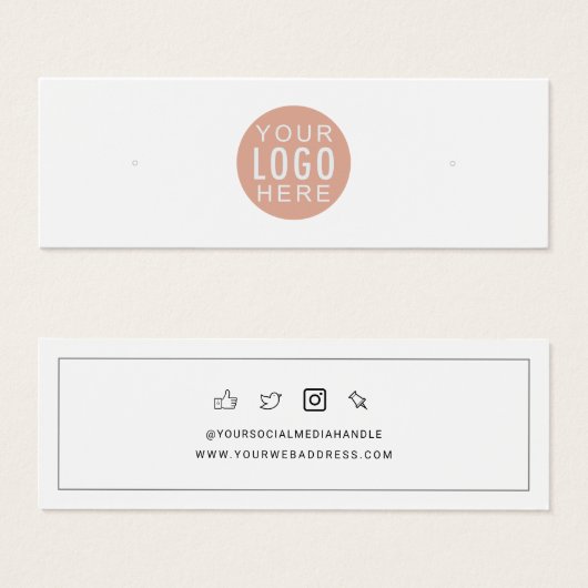 Display-Karte für Ihr Firmenlogo Ohrringe (Vorne & Hinten)