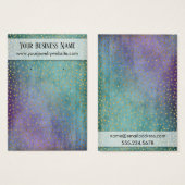 Display-Karte für Lila und Aquamarine Earring (Vorne & Hinten)