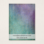 Display-Karte für Lila und Aquamarine Earring (Rückseite)