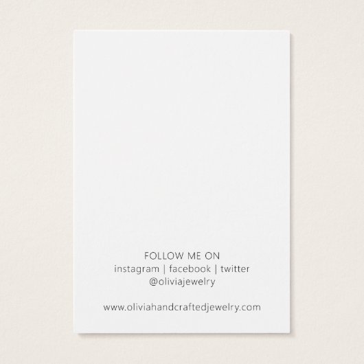 Display-Karte für moderne Skriptkasten-Ohren (Rückseite)