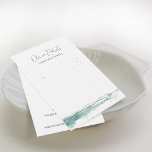 Display-Karte für moderne Skriptkasten-Ohren<br><div class="desc">Moderne und stilvolle Drehbücherhalter mit zwei bedruckten "Markern" und einem blau-farbigen,  wasserfarbenen Streifen.</div>