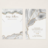 Display-Karte mit weißer Achsenhalskette (Vorne & Hinten)