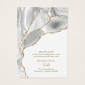 Display-Karte mit weißer Achsenhalskette (Rückseite)