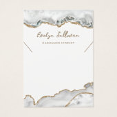 Display-Karte mit weißer Achsenhalskette (Vorderseite)